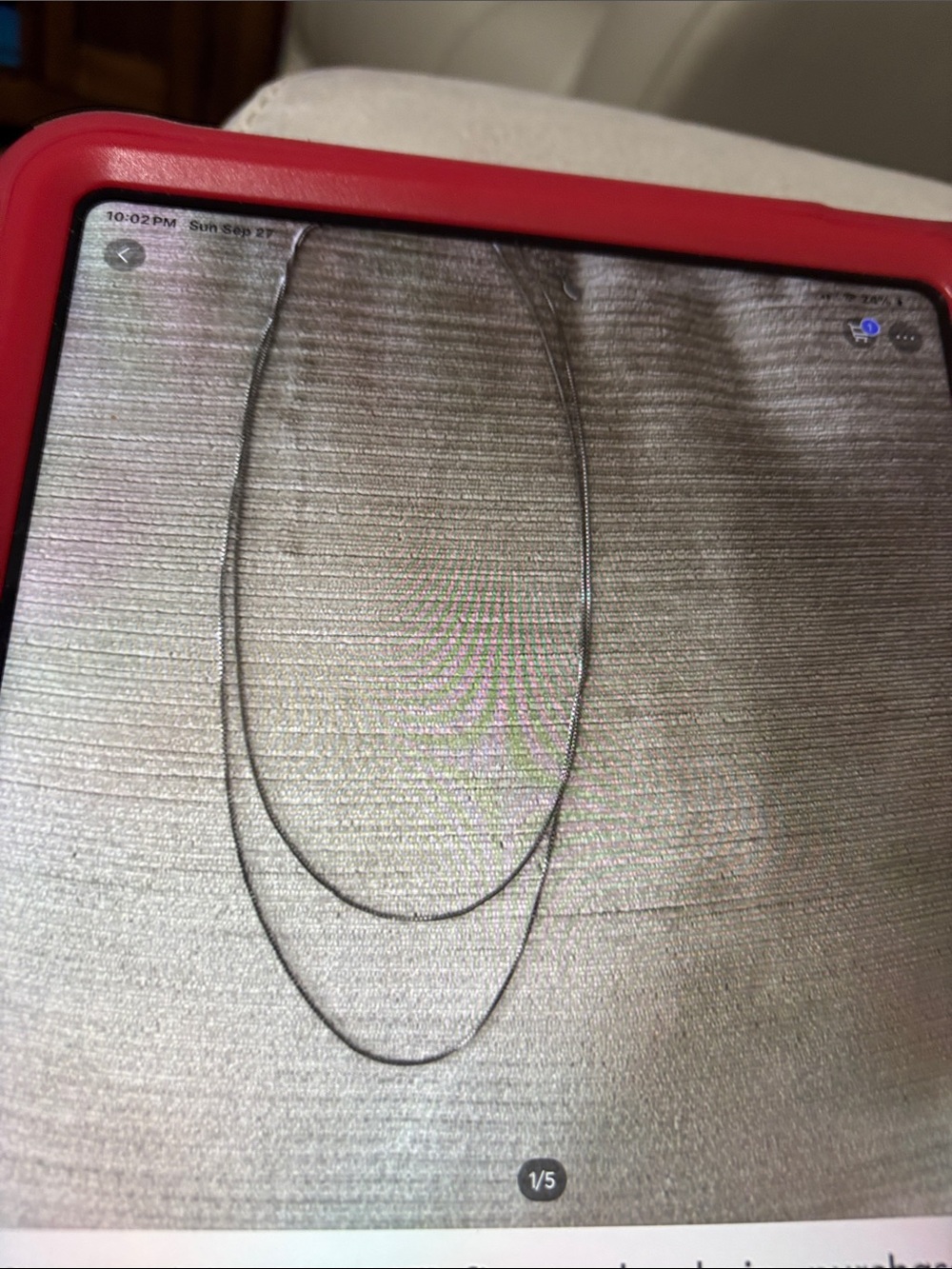Ladies two (2) 18”L fine snake chains, purchased from JTV